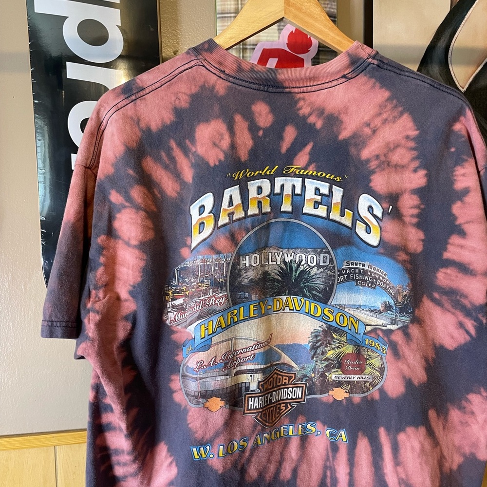 Bartels Los Angeles, Harley Davidson, vintage custom reverse dye Mens size L